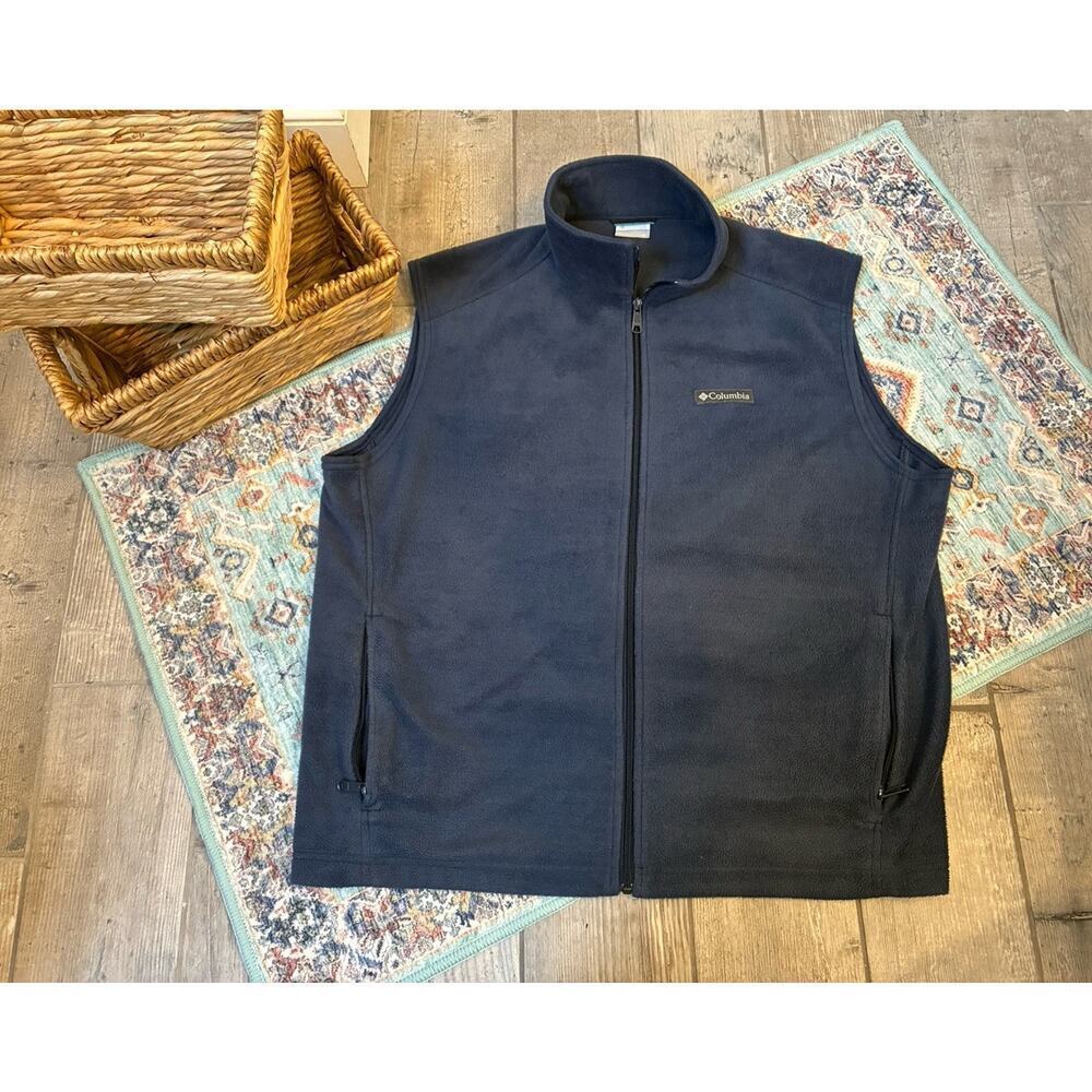 Columbia Men's Steens Mountain Full Zip Fleece Vest - Blue - Size XL